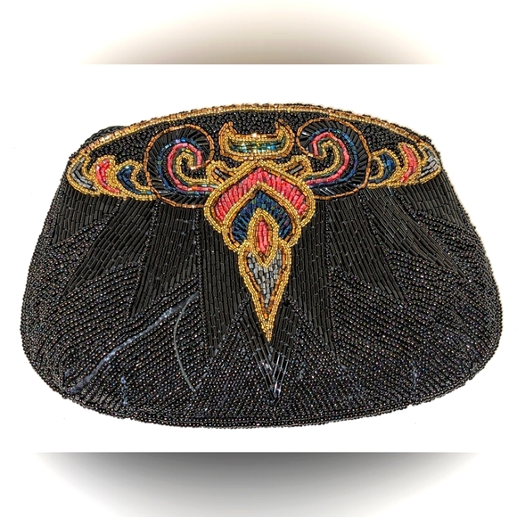 Vintage Fully Beaded Sparkling Purse Clutch or Shoulder Bag - Picture 1 of 14